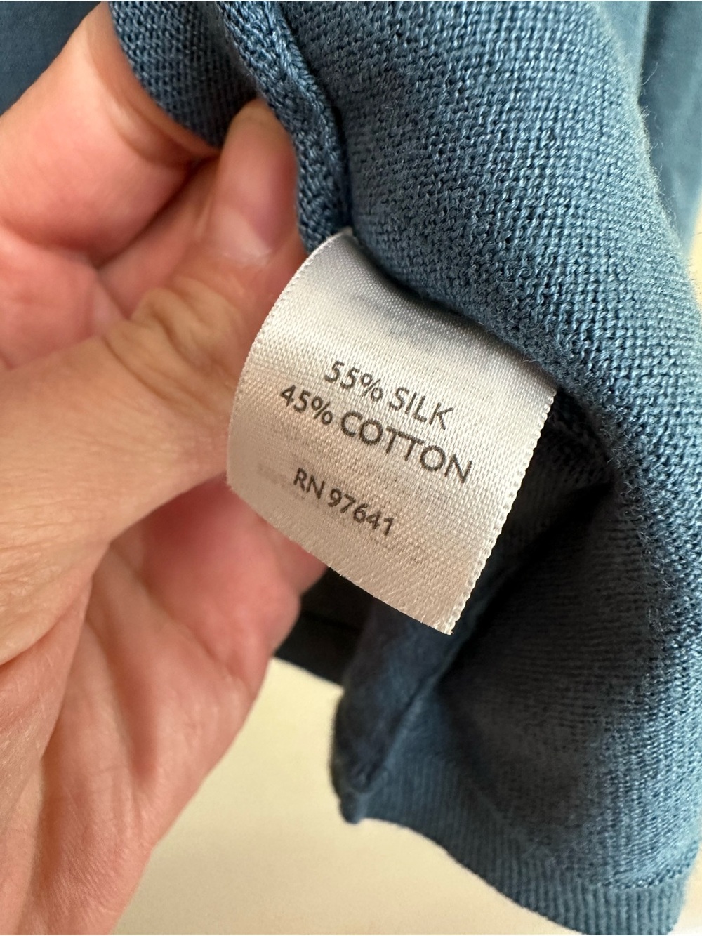 J. Jill Teal Blue Silk Cotton Blend Open Front Cardigan Sweater - Picture 4 of 9